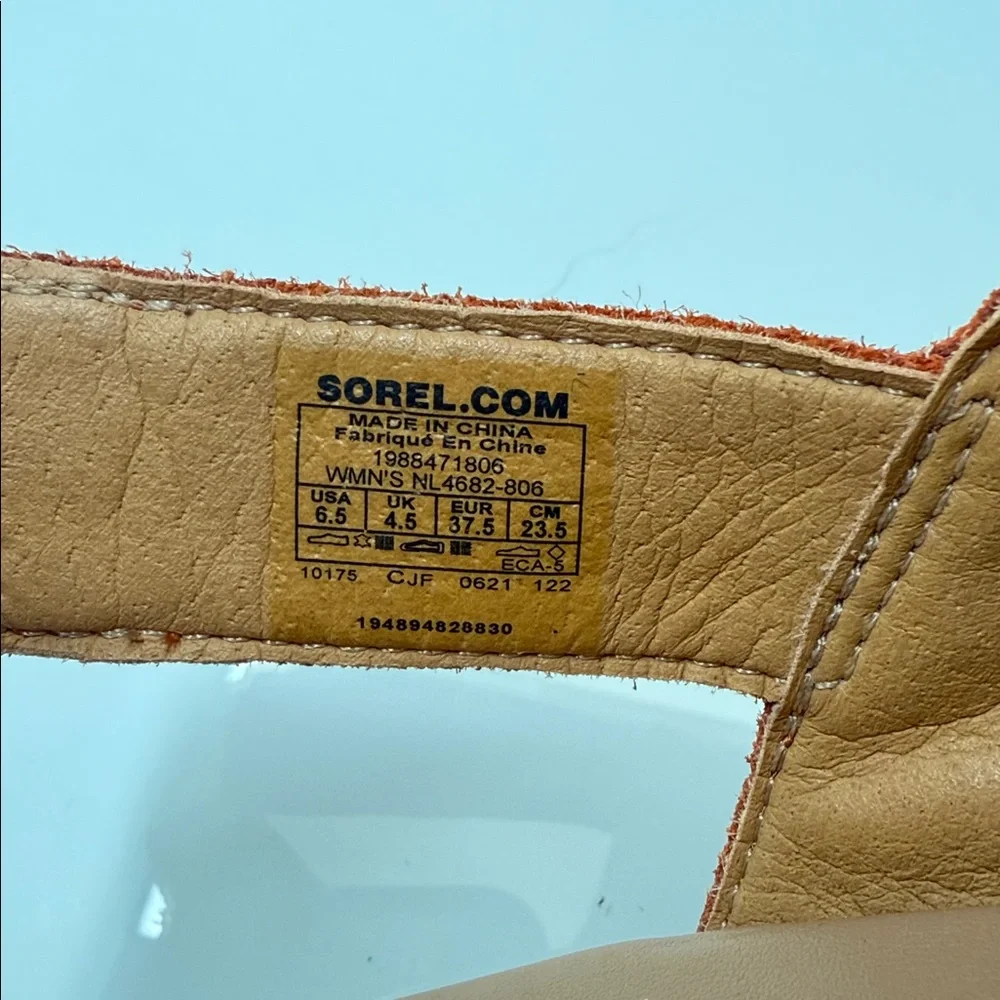 ✨SOREL Joanie Slingback Wedge Sandals Desert Sun- Size 6.5 - ✨ - Picture 5 of 5